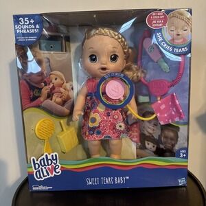 Baby Alive Sweet Tears Baby  Blonde Cries & Speaks English/Spanish Doll, Hasbro